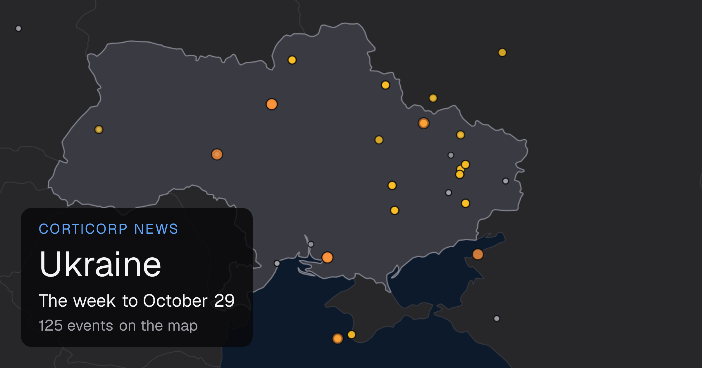 Ukraine Theater map as drawn for Thursday, October 29, 2026